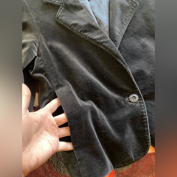 VTG. Kaki Roberts Velvet Blazer Style Jacket! 100% Cotton. Size 11. Pockets! - Picture 8 of 12